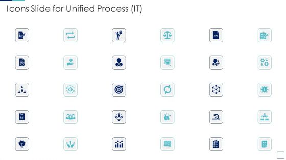 Icons Slide For Unified Process IT Introduction PDF