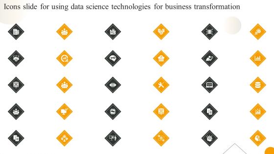 Icons Slide For Using Data Science Technologies For Business Transformation Information PDF