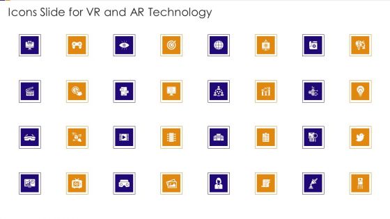 Icons Slide For VR And AR Technology Ppt PowerPoint Presentation File Gridlines PDF