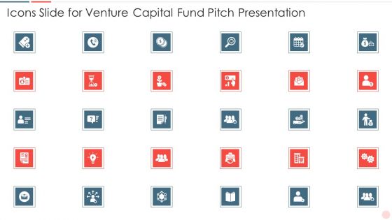 Icons Slide For Venture Capital Fund Pitch Presentation Rules PDF