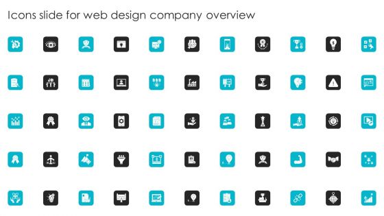 Icons Slide For Web Design Company Overview Microsoft PDF