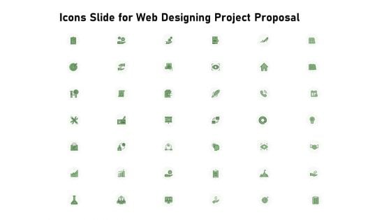 Icons Slide For Web Designing Project Proposal Ppt Inspiration Guidelines PDF