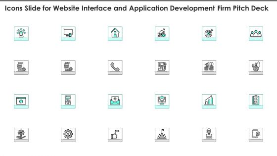 Icons Slide For Website Interface And Application Development Firm Pitch Deck Inspiration PDF