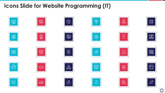 Icons Slide For Website Programming IT Ppt PowerPoint Presentation Gallery Design Inspiration PDF