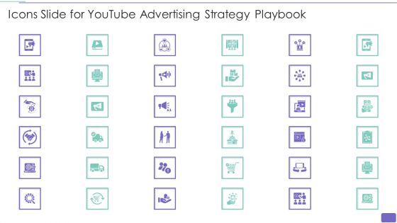 Icons Slide For Youtube Advertising Strategy Playbook Ppt PowerPoint Presentation Gallery Guidelines PDF