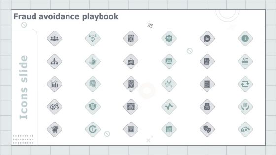 Icons Slide Fraud Avoidance Playbook Ideas PDF