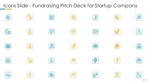 Icons Slide Fundraising Pitch Deck For Startup Company Graphics PDF