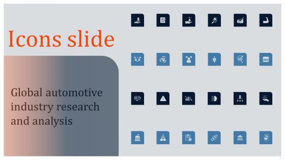 Icons Slide Global Automotive Industry Research And Analysis Microsoft PDF