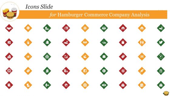 Icons Slide Hamburger Commerce Company Analysis Guidelines PDF