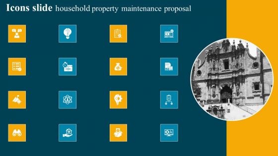 Icons Slide Household Property Maintenance Proposal Sample PDF