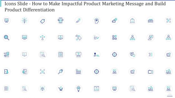 Icons Slide How To Make Impactful Product Marketing Message And Build Product Differentiation Information PDF