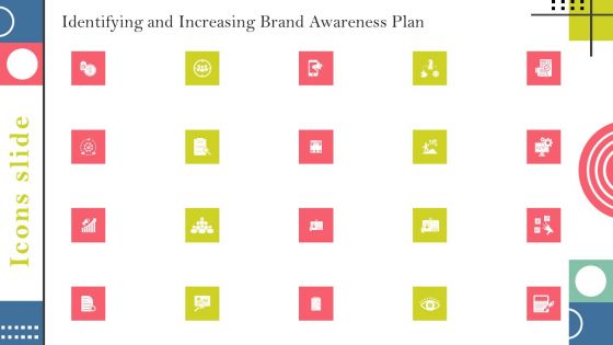 Icons Slide Identifying And Increasing Brand Awareness Plan Ppt Layouts Guidelines PDF