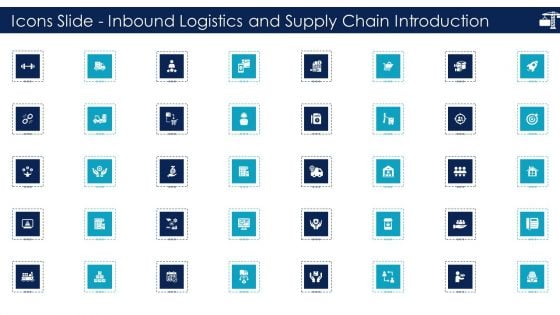 Icons Slide Inbound Logistics And Supply Chain Introduction Graphics PDF