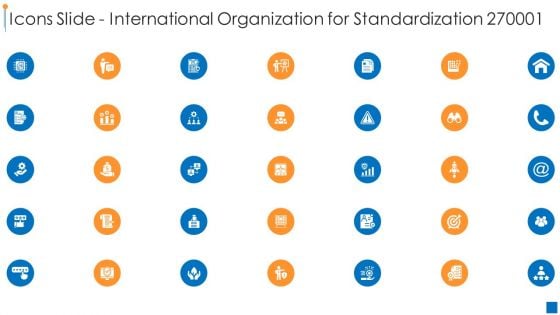 Icons Slide International Organization For Standardization 270001 Elements PDF