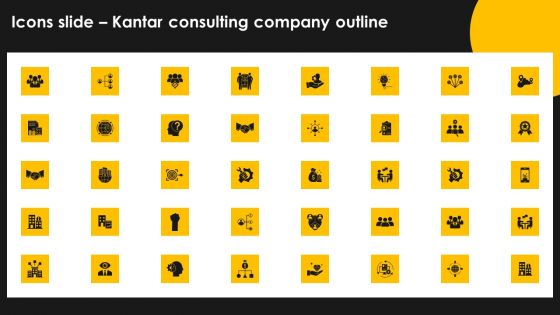 Icons Slide Kantar Consulting Company Outline Brochure PDF