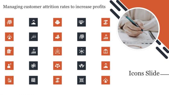 Icons Slide Managing Customer Attrition Rates To Increase Profits Slide4 Designs PDF