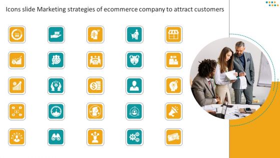 Icons Slide Marketing Strategies Of Ecommerce Company To Attract Customers Structure PDF