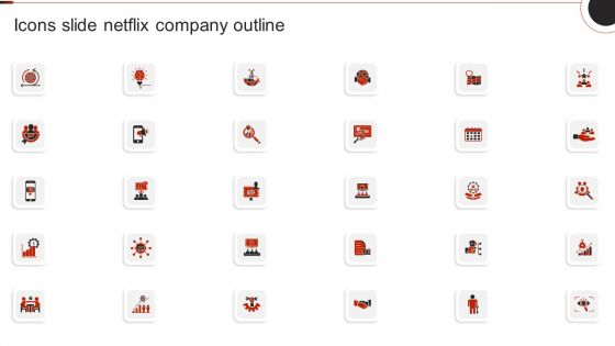 Icons Slide Netflix Company Outline Designs PDF