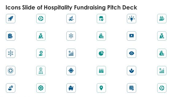 Icons Slide Of Hospitality Fundraising Pitch Deck Summary PDF