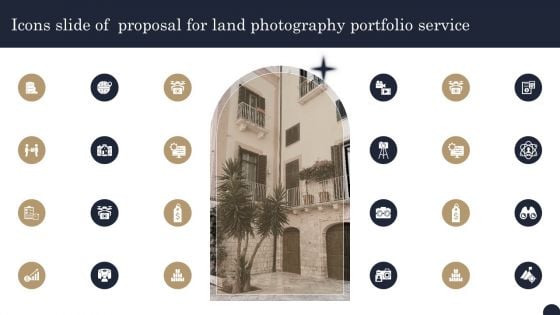 Icons Slide Of Proposal For Land Photography Portfolio Service Guidelines PDF