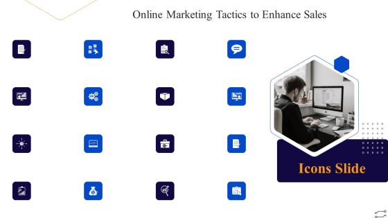 Icons Slide Online Marketing Tactics To Enhance Sales Ppt Icon Mockup PDF