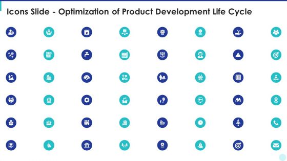 Icons Slide Optimization Of Product Development Life Cycle Brochure PDF