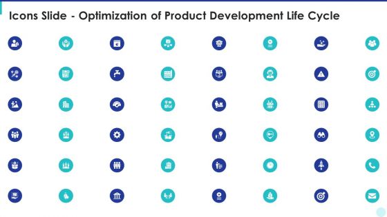Icons Slide Optimization Of Product Development Life Cycle Brochure PDF