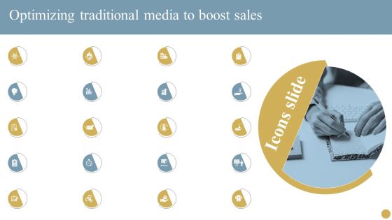 Icons Slide Optimizing Traditional Media To Boost Sales Diagrams PDF