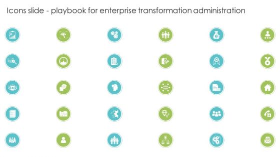 Icons Slide Playbook For Enterprise Transformation Administration Rules PDF