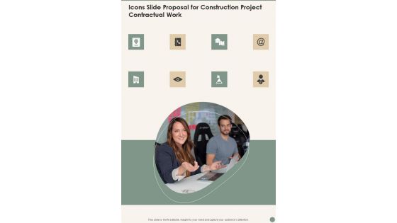 Icons Slide Proposal For Construction Project Contractual Work Wd One Pager Sample Example Document