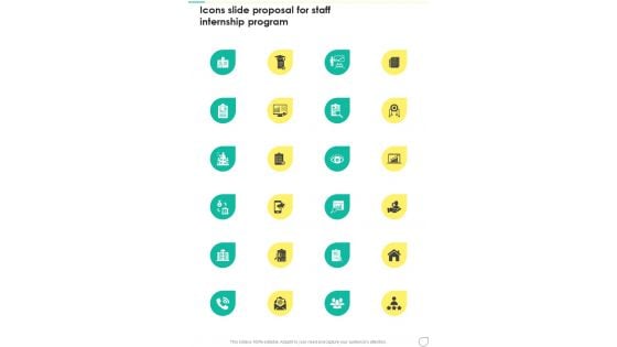 Icons Slide Proposal For Staff Internship Program One Pager Sample Example Document