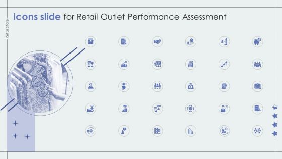 Icons Slide Retail Outlet Performance Assessment Template PDF