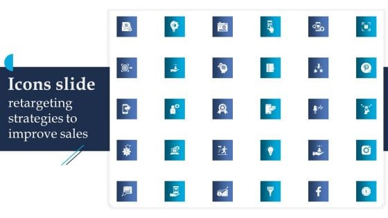 Icons Slide Retargeting Strategies To Improve Sales Structure PDF