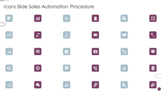 Icons Slide Sales Automation Procedure Ppt PowerPoint Presentation File Infographics PDF