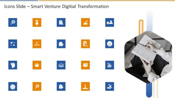 Icons Slide Smart Venture Digitial Transformation Ppt PowerPoint Presentation File Example Introduction PDF