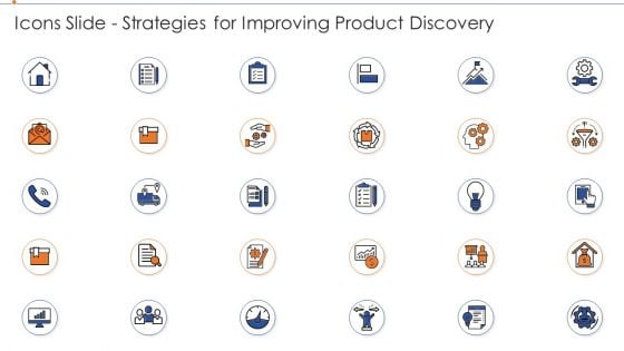 Icons Slide Strategies For Improving Product Discovery Elements PDF