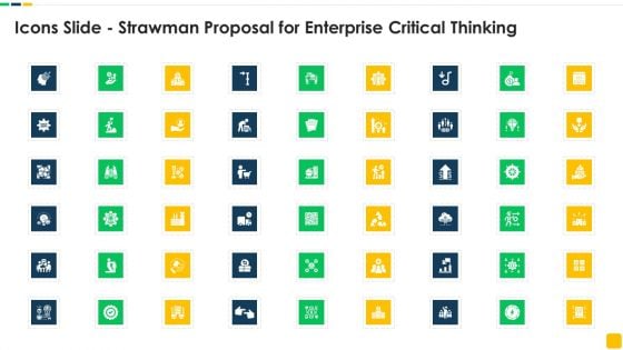 Icons Slide Strawman Proposal For Enterprise Critical Thinking Summary PDF