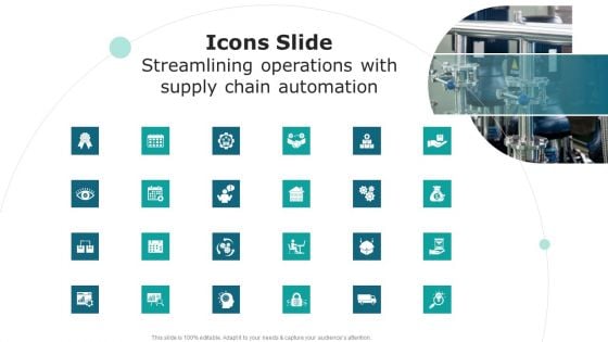 Icons Slide Streamlining Operations With Supply Chain Automation Introduction PDF