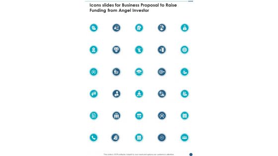 Icons Slides For Business Proposal To Raise Funding From Angel Investor One Pager Sample Example Document