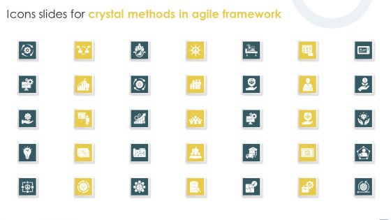 Icons Slides For Crystal Methods In Agile Framework Brochure PDF