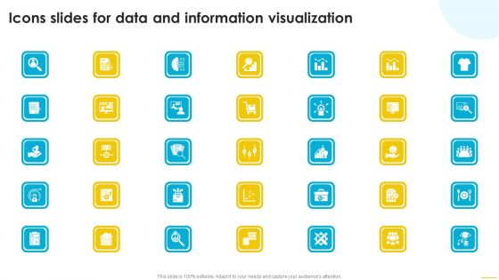 Icons Slides For Data And Information Visualization Pictures PDF