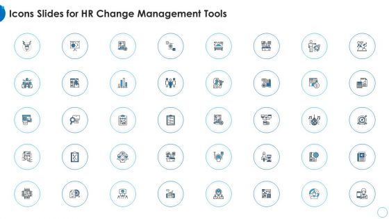 Icons Slides For HR Change Management Tools Download PDF