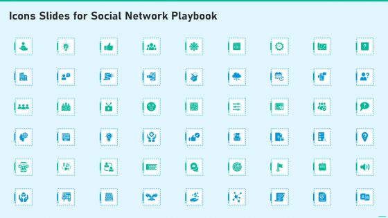 Icons Slides For Social Network Playbook Ppt Layouts Elements PDF