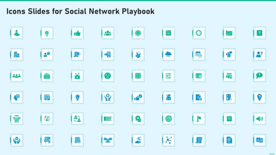 Icons Slides For Social Network Playbook Ppt Layouts Elements PDF