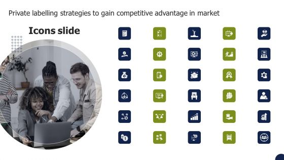 Icons Slides Private Labelling Strategies To Gain Competitive Advantage In Market Template PDF