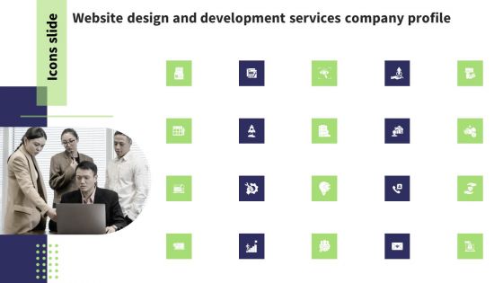 Icons Slides Website Design And Development Services Company Profile Slides PDF