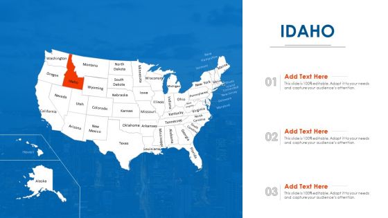 Idaho Map PowerPoint Presentation Ppt Template PDF