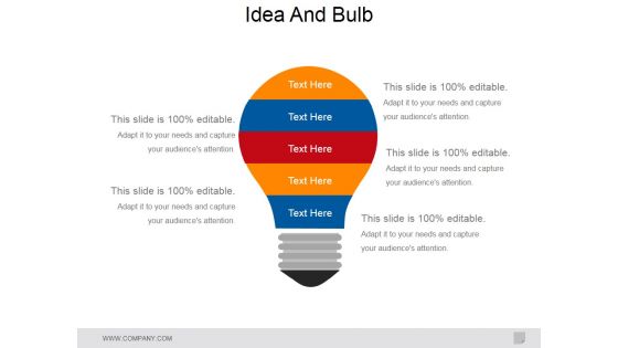 Idea And Bulb Ppt PowerPoint Presentation Styles Guidelines