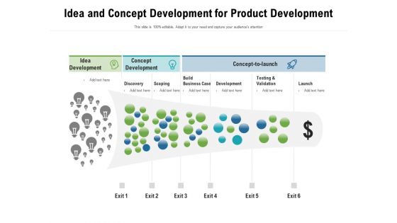 Idea And Concept Development For Product Development Ppt PowerPoint Presentation Styles Graphics PDF