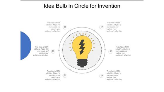 Idea Bulb In Circle For Invention Ppt Powerpoint Presentation Model Sample